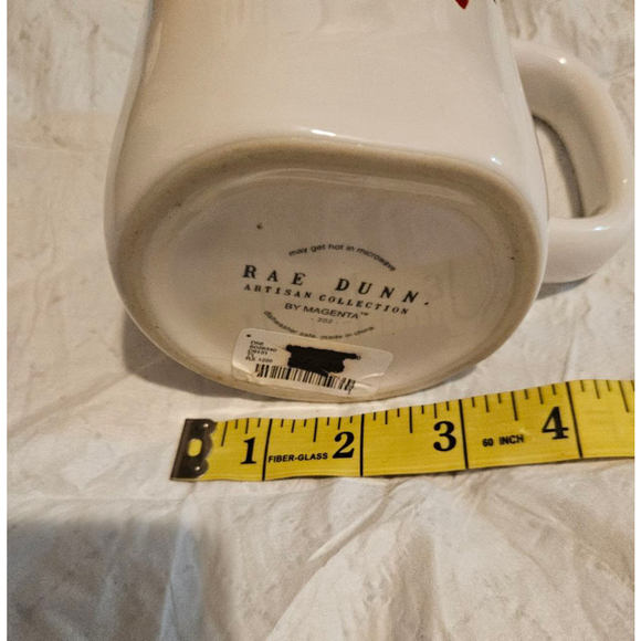 Rae Dunn Coffee Tea Hot Cocoa Mug "Be Mine" Water Colors Red Valentine's Day NEW - Picture 10 of 11